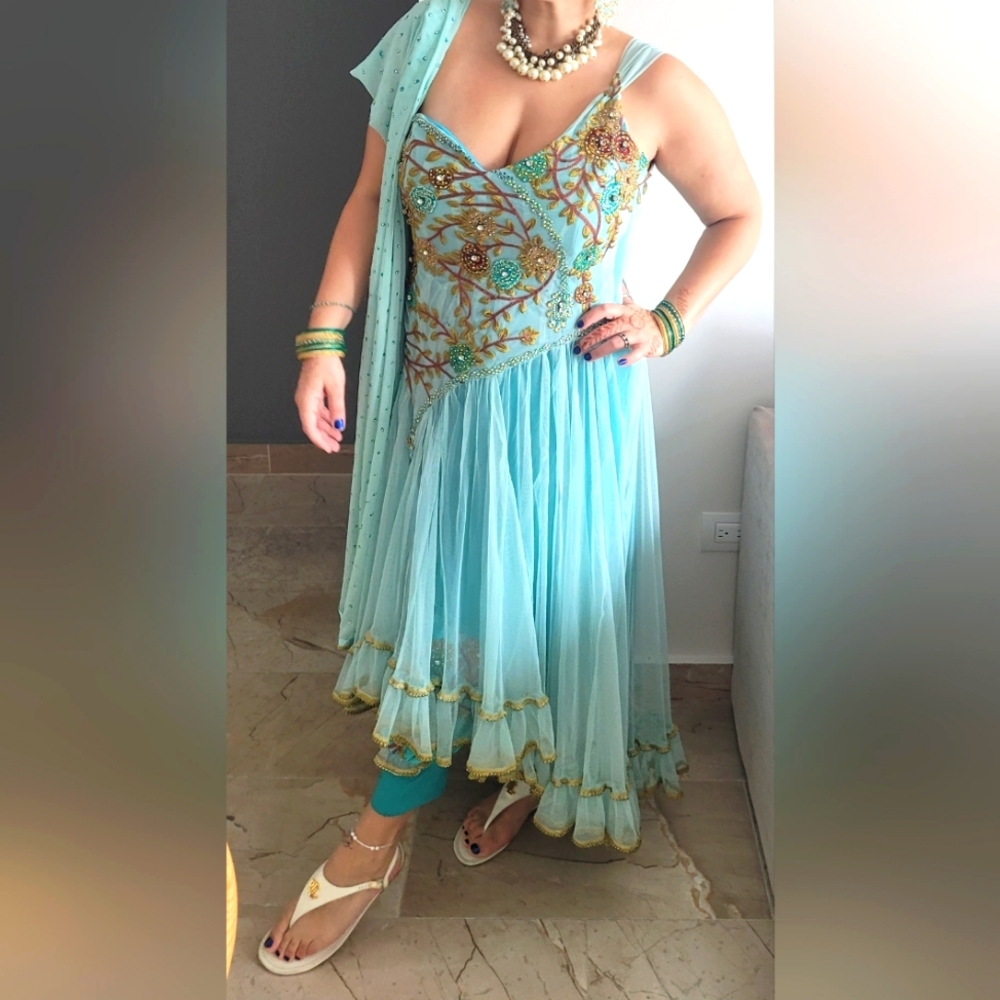 Custom Couture Anakali and Dupatta